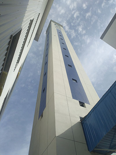 海陽生活垃圾無害化處理焚燒發(fā)電項目煙囪外墻裝飾